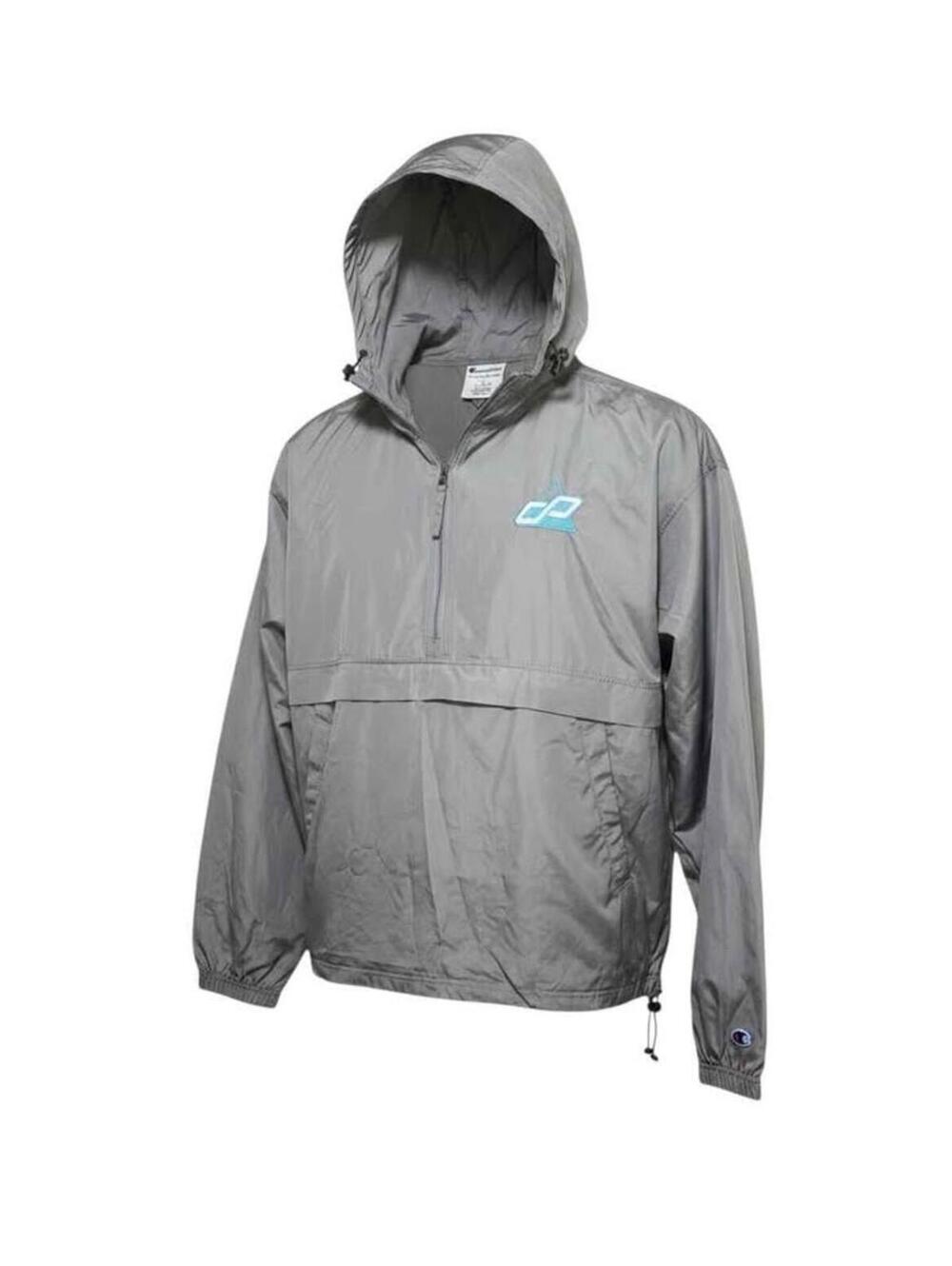 Champion Grey L‎ Windbreaker Pullover Jacket